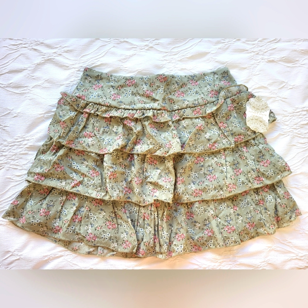 Floral Ruffle Skirt